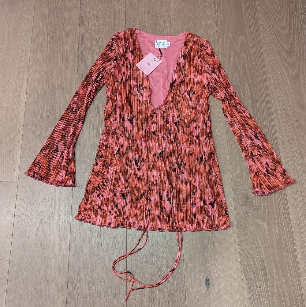 Pink Floral Mini Dress